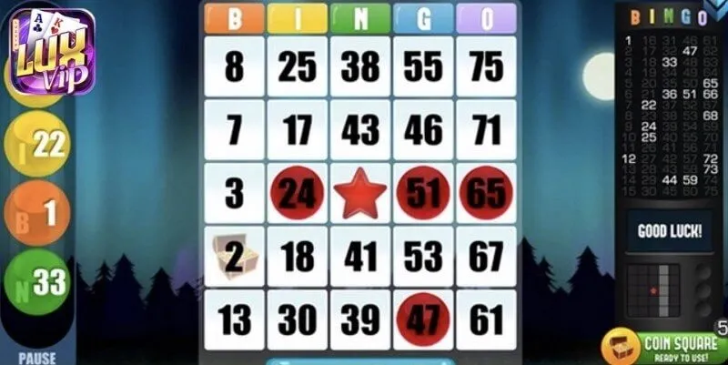 Trò chơi Bingo Luxvip